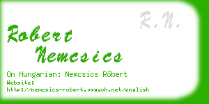 robert nemcsics business card